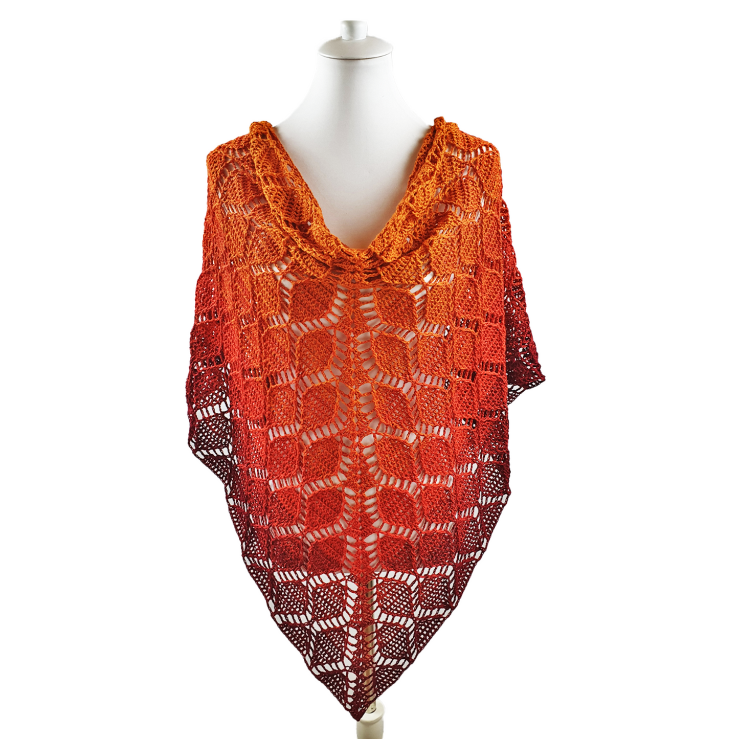 Häkelanleitung Tuch Wenn die Herbstnymphe Tanzt auf Deutsch und Englisch