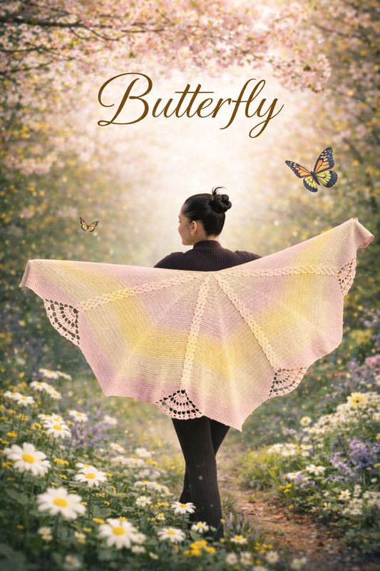 Häkelanleitung „Butterfly“ – elegantes Tuch als PDF