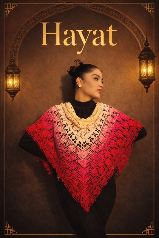 Häkelanleitung „Hayat“ – elegantes Dreieckstuch als PDF