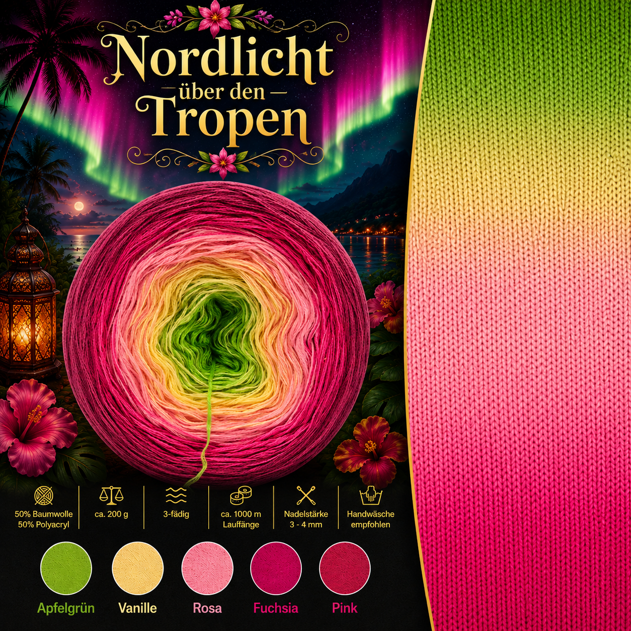 Bobbel Nordlicht über den Tropen