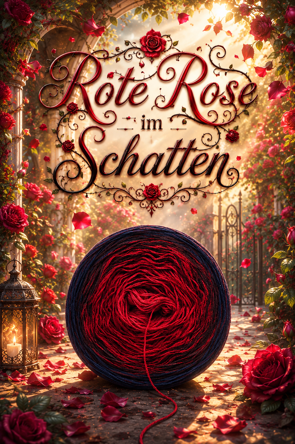 Bobbel Rote Rose im Schatten