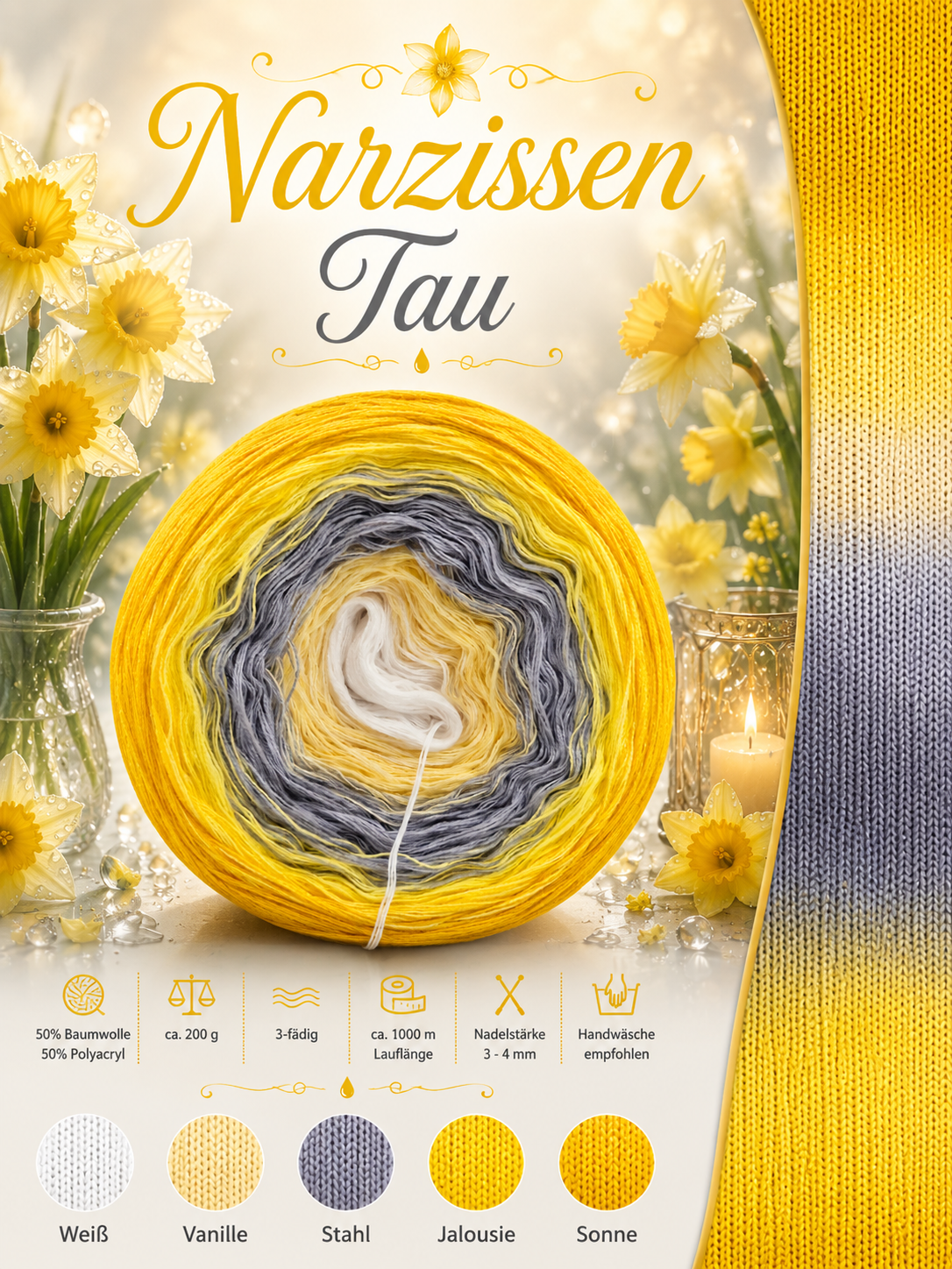 Bobbel Narzissen Tau