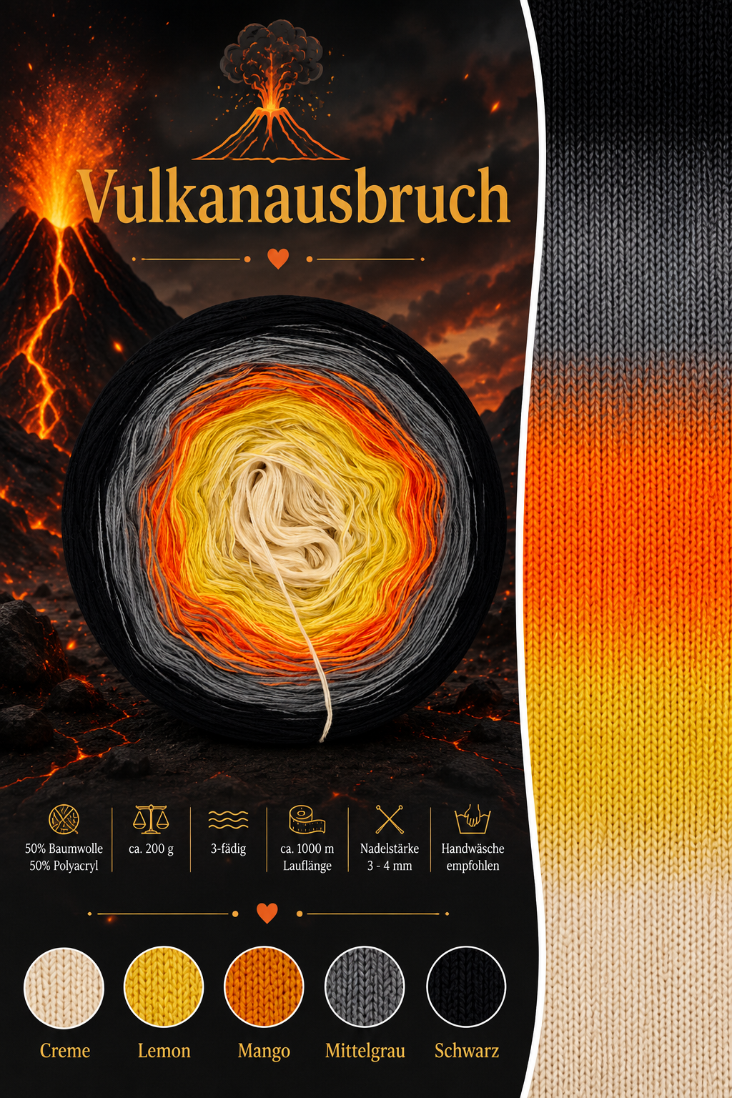 Bobbel Vulkanausbruch