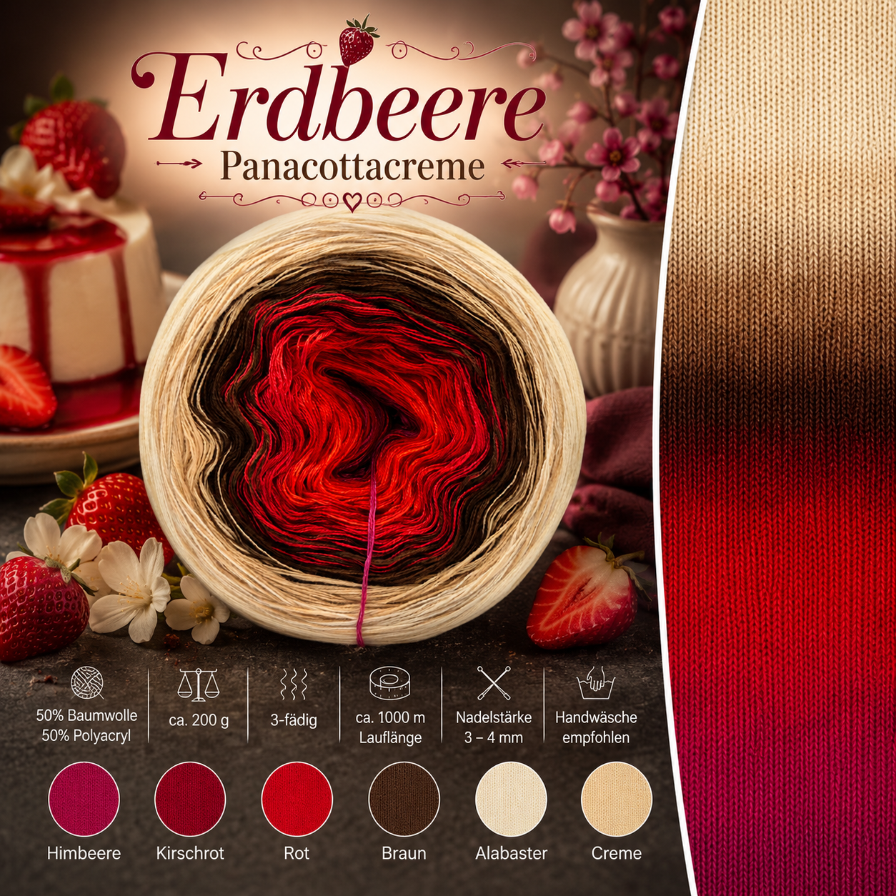 Bobbel Erdbeere Panacottacreme