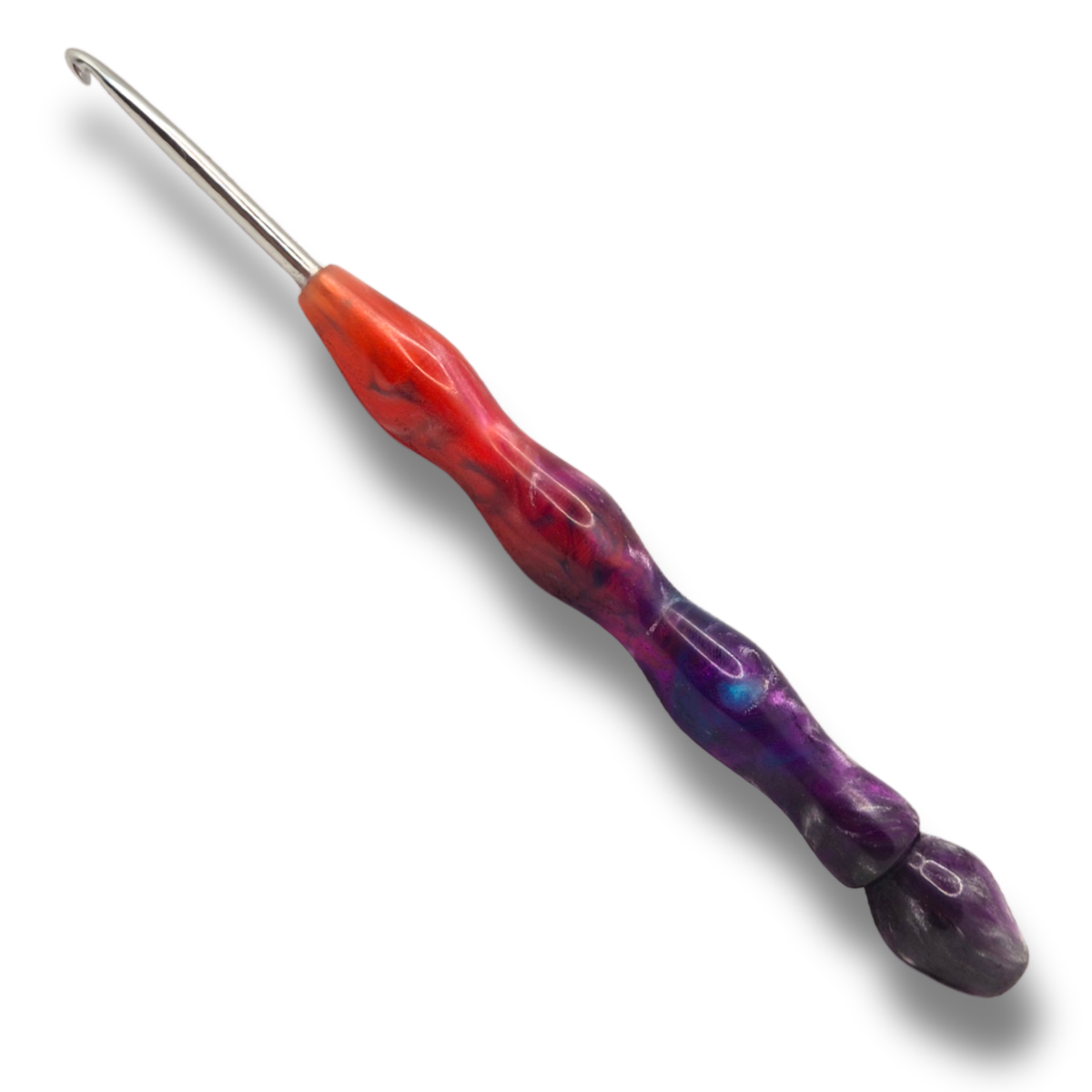 Handgefertigte Resin-Häkelnadel 3,5 mm – ergonomisches Unikat