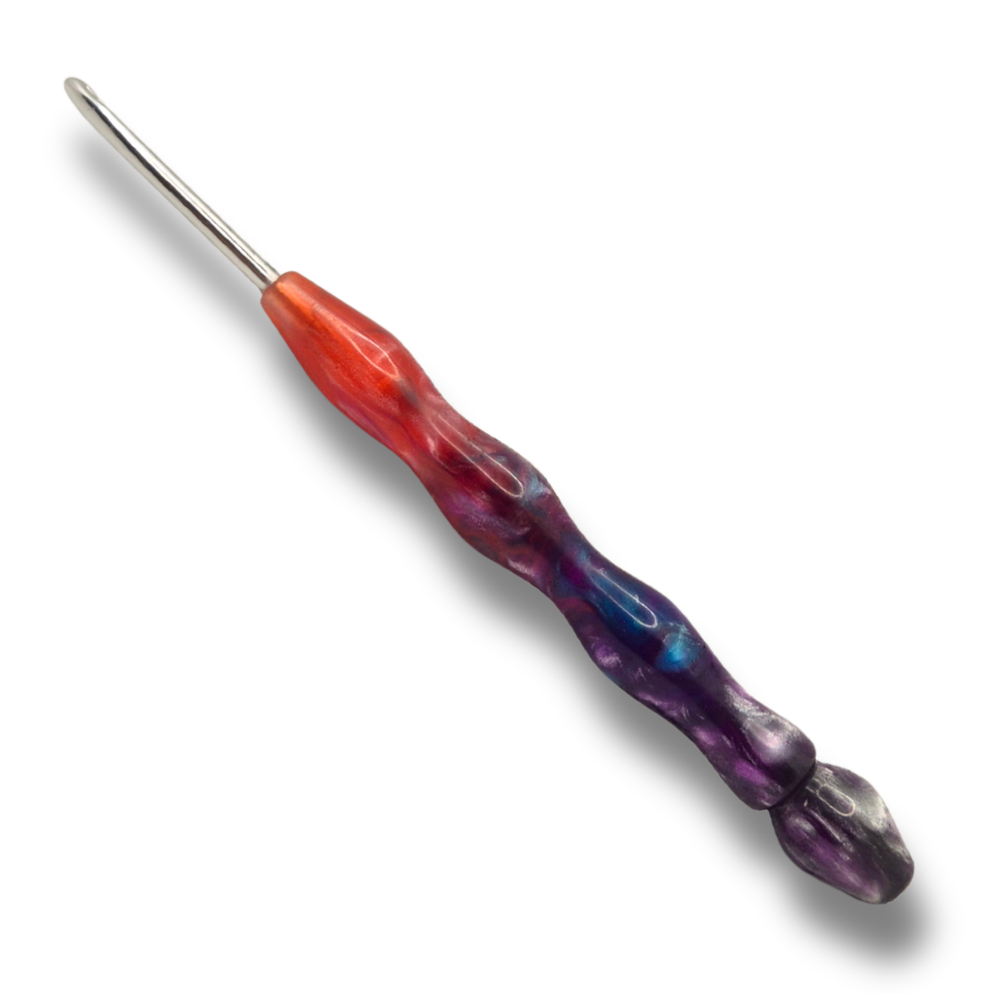 Handgefertigte Resin-Häkelnadel 3,5 mm – ergonomisches Unikat