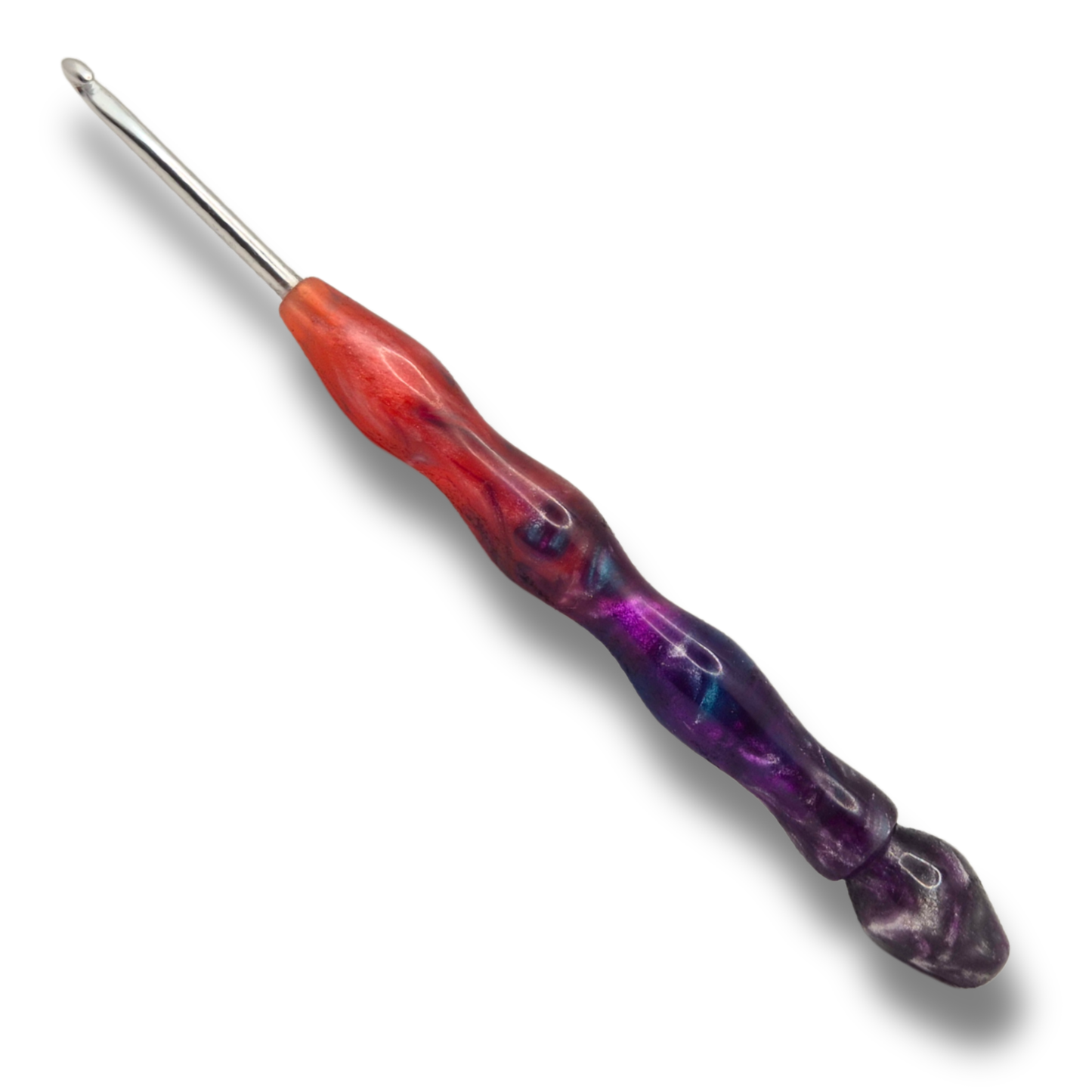 Handgefertigte Resin-Häkelnadel 3,5 mm – ergonomisches Unikat