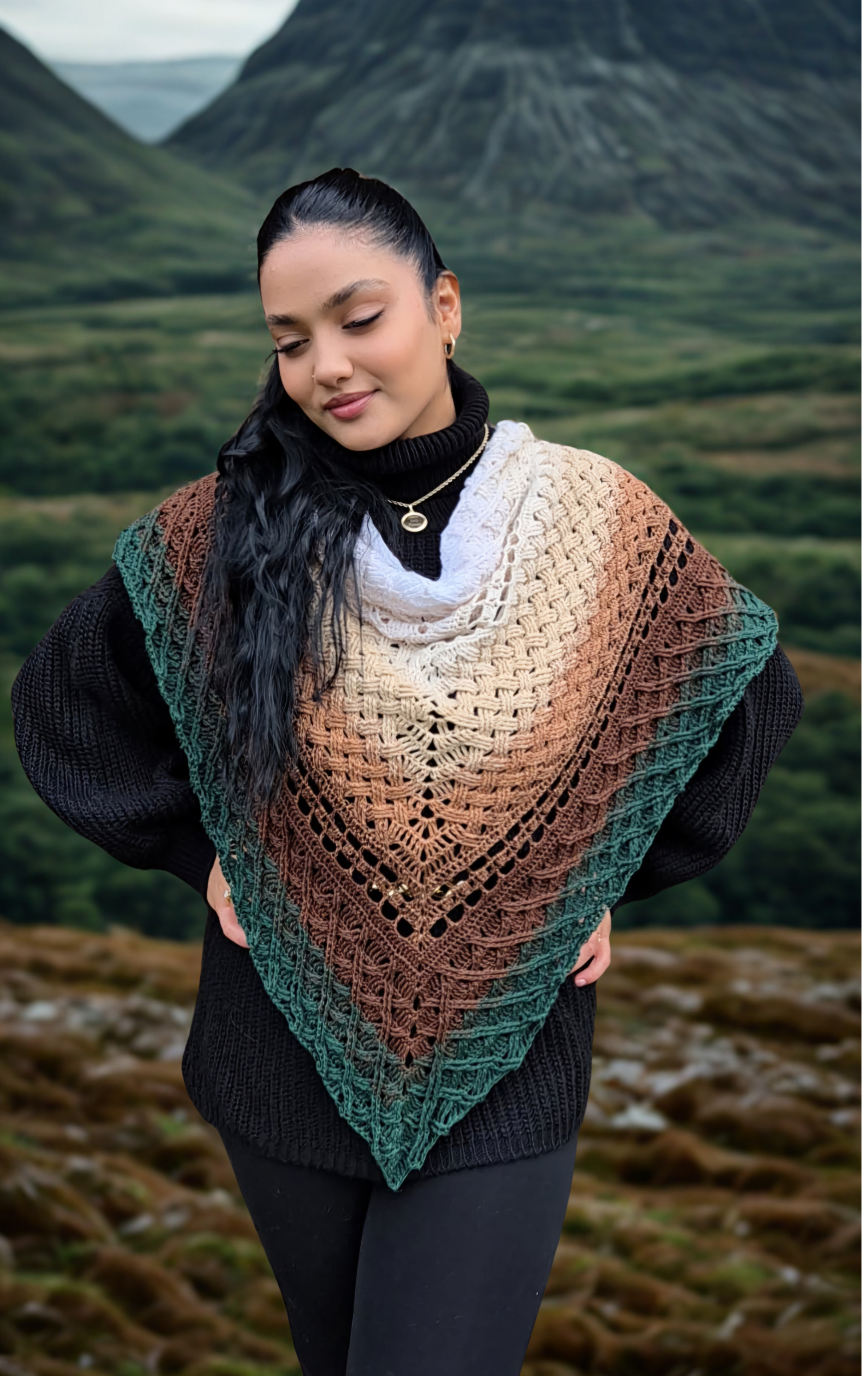 Häkelanleitung Dreieckstuch Sassenach – Crochet Pattern PDF | Schritt-für-Schritt | Häkelschrift | De Us Uk