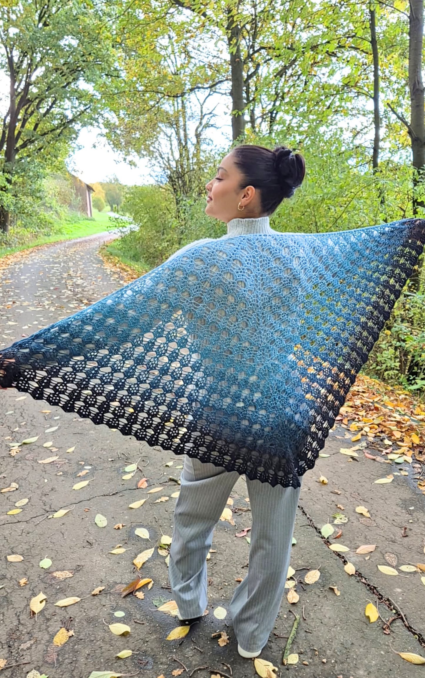 Häkelanleitung „Sternschnuppen“ – elegantes Dreieckstuch als PDF