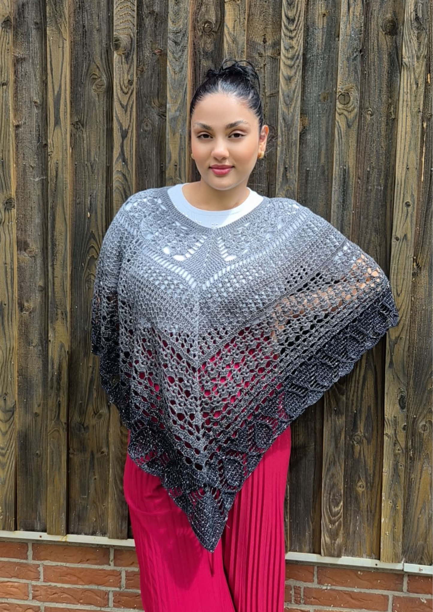 Häkelanleitung Cal 2 in 1 „Azra“ – elegantes Dreieckstuch & Poncho als PDF