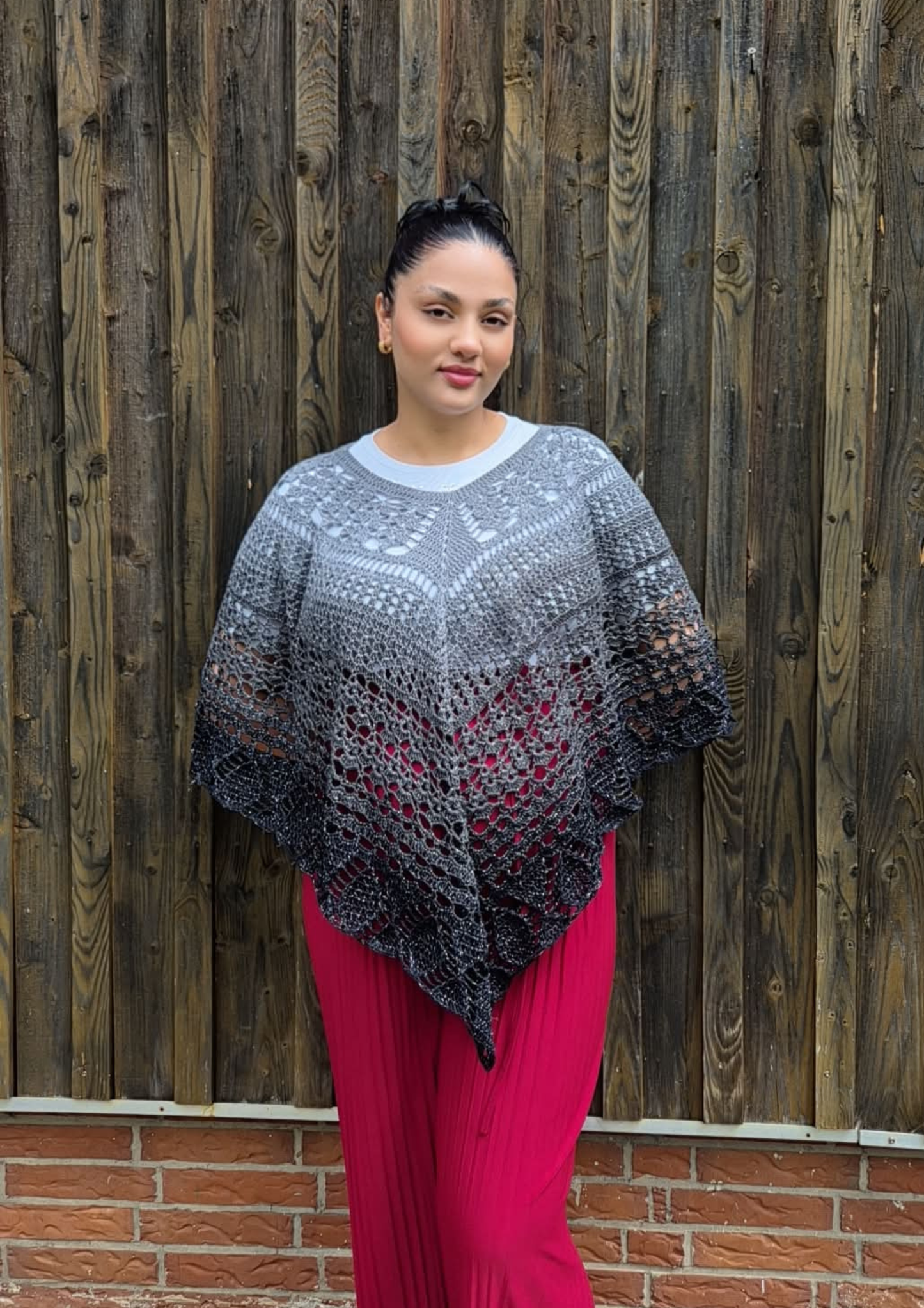 Häkelanleitung Cal 2 in 1 „Azra“ – elegantes Dreieckstuch & Poncho als PDF