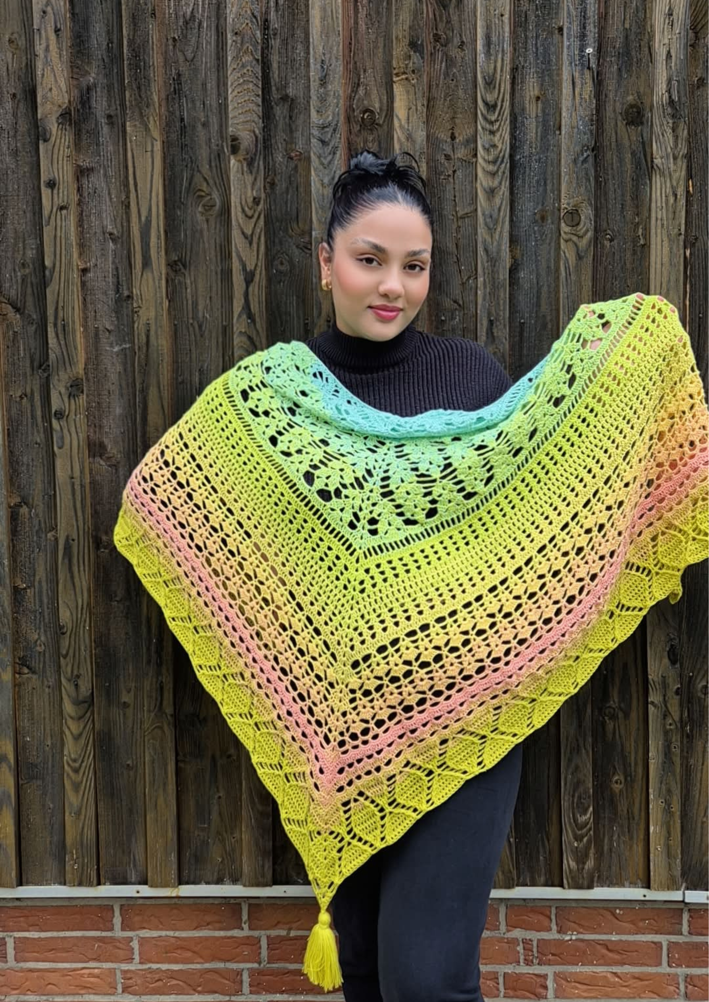 Häkelanleitung Cal 2 in 1 „Azra“ – elegantes Dreieckstuch & Poncho als PDF