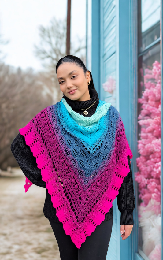 Häkelanleitung Tuch Lorien auf Deutsch und Englisch