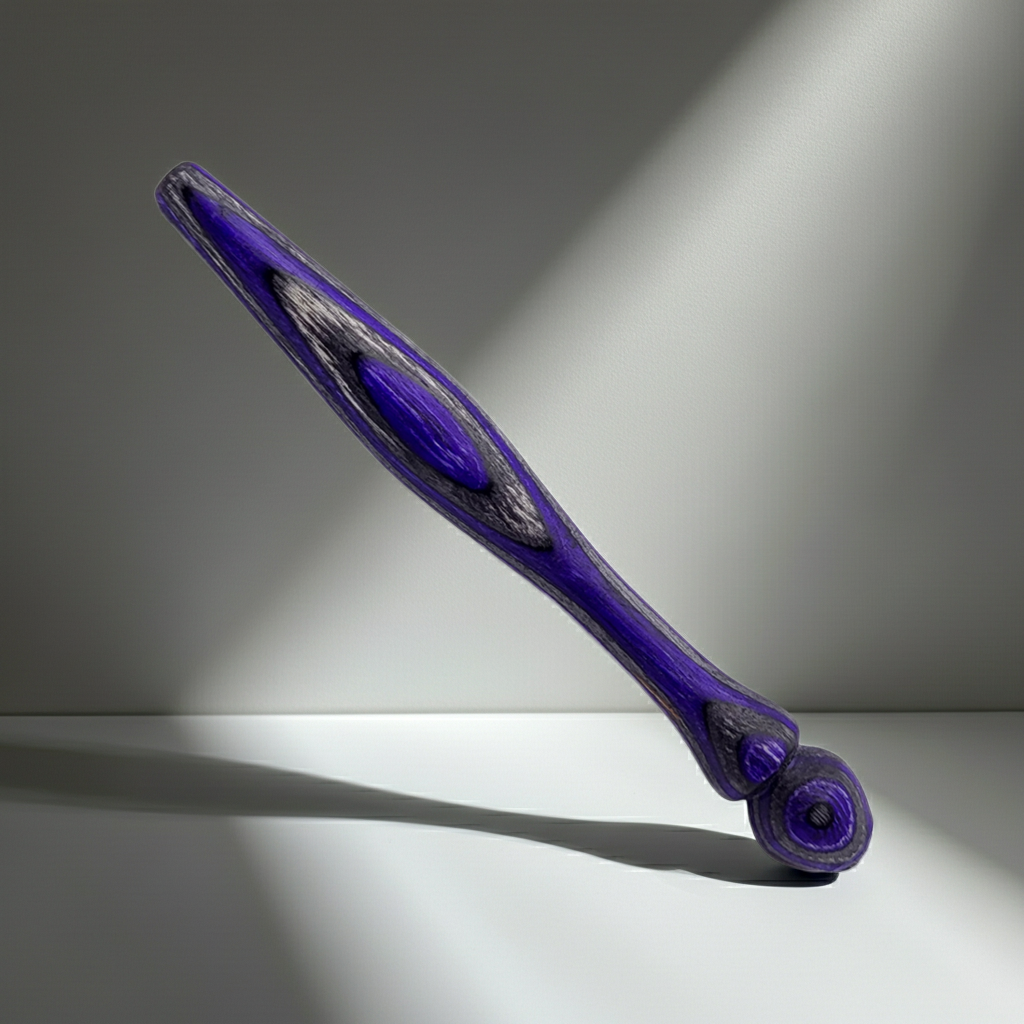 Handgefertigte Holz-Häkelnadel aus Multiplex 2,5–4 mm – ergonomisches Unikat