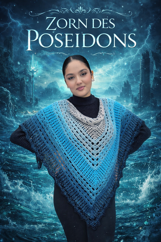 Häkelanleitung „Zorn des Posseidons“ – elegantes Dreieckstuch als PDF