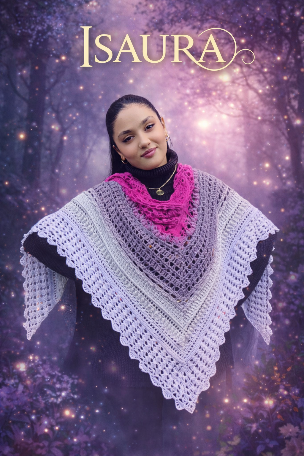 Häkelanleitung „Isaura“ – elegantes Dreieckstuch als PDF