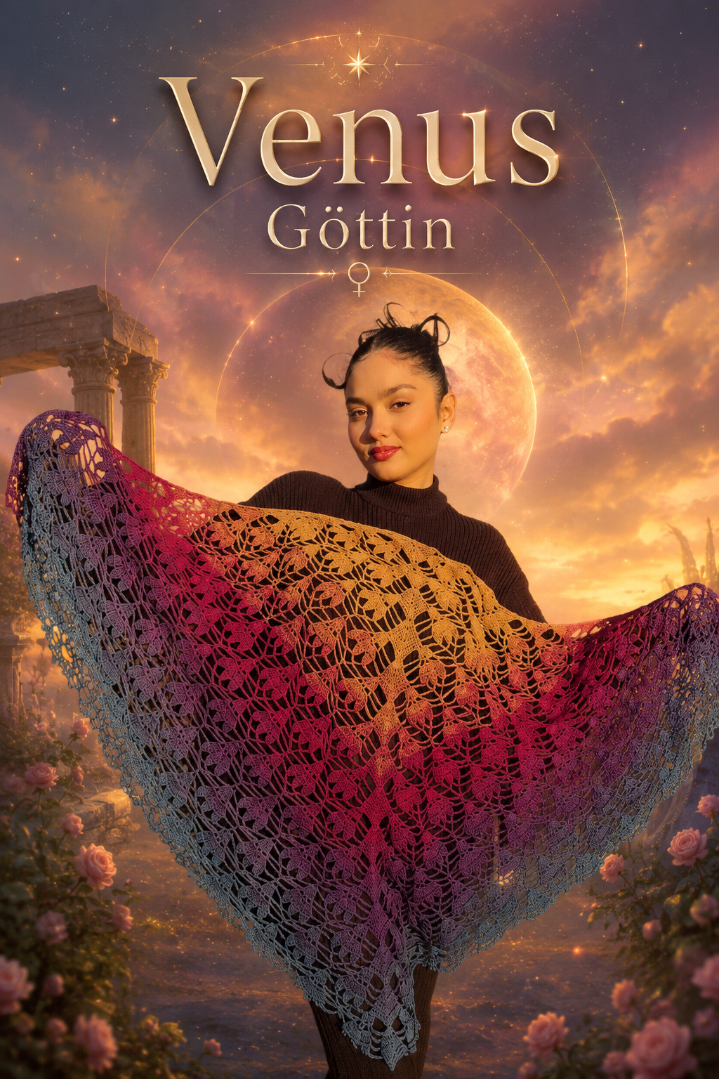 Häkelanleitung „Venus Göttin“ – elegantes Dreieckstuch als PDF