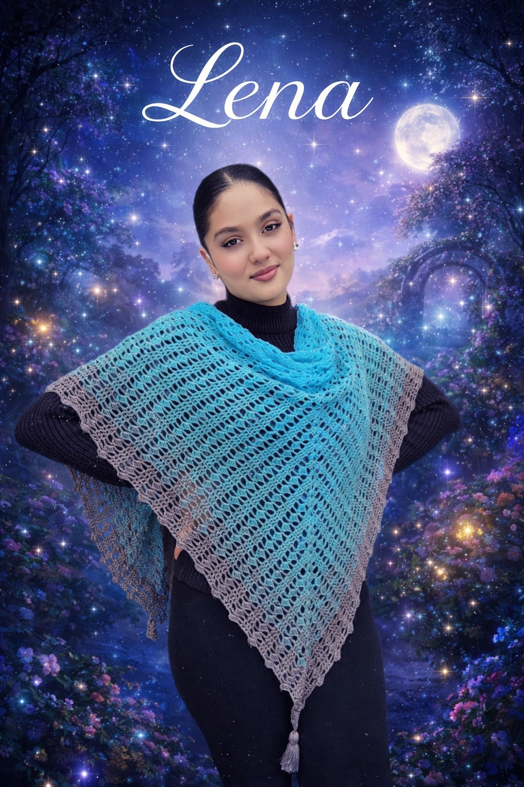 Häkelanleitung „Lena“ – elegantes Dreieckstuch als PDF