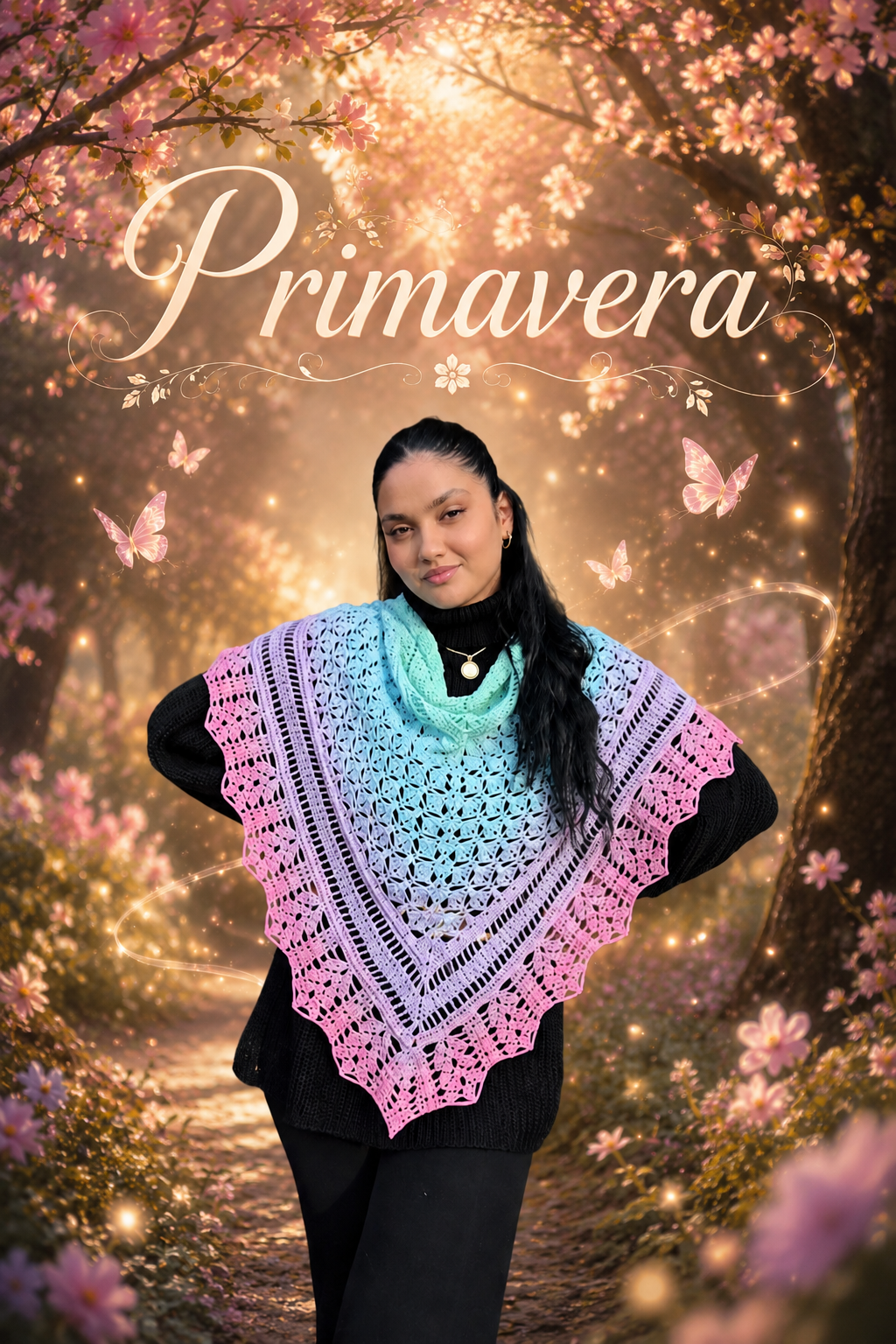 Häkelanleitung „Primavera“ – elegantes Dreieckstuch als PDF