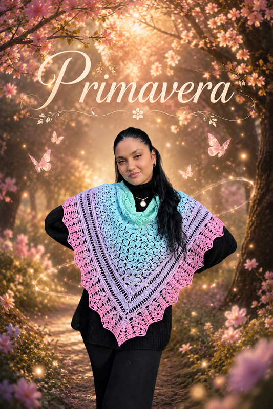 Häkelanleitung „Primavera“ – elegantes Dreieckstuch als PDF